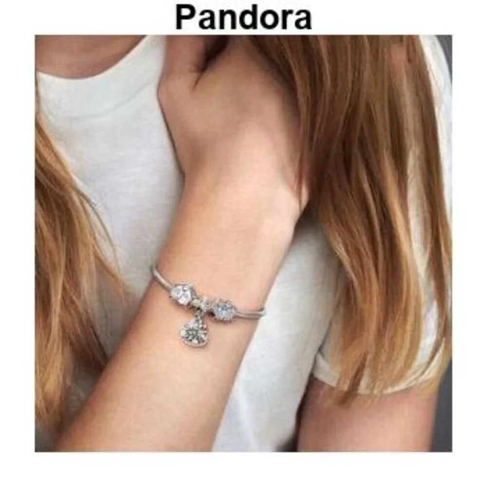 Pandora Dog Paw Print Charm with Clear